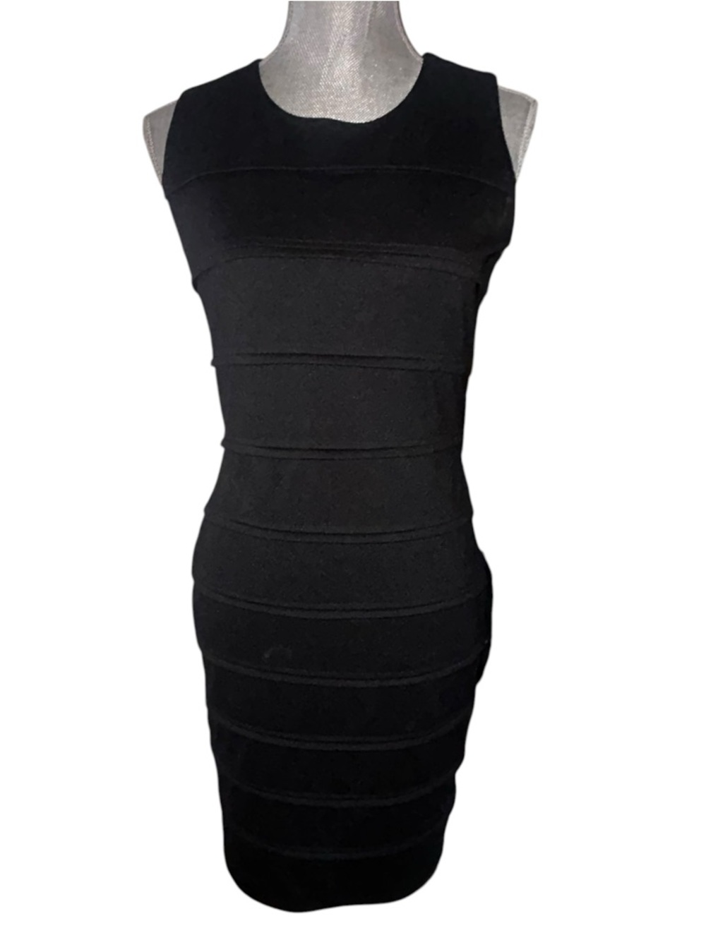 Calvin Klein Black Sleeveless Bandage Mini Dress